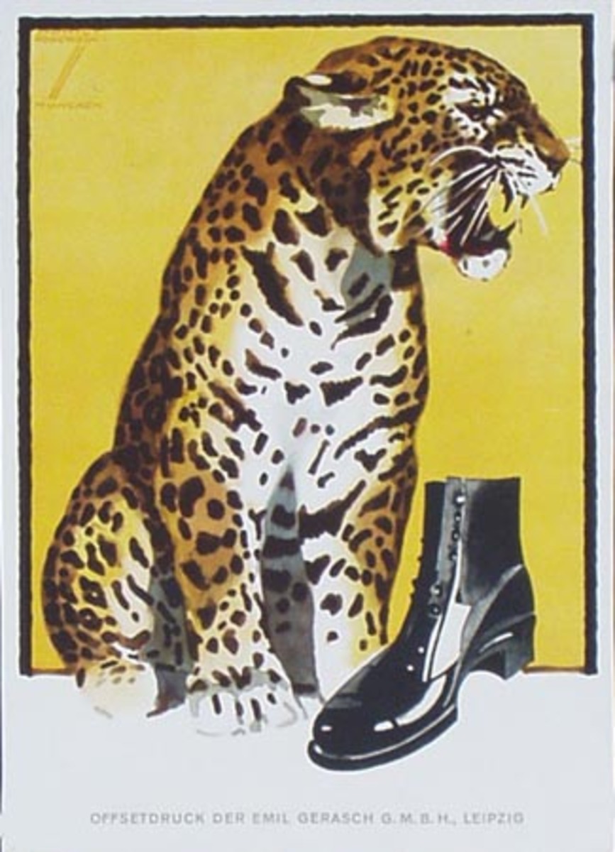 Hohlwein Shoe Original Vintage Advertising Poster