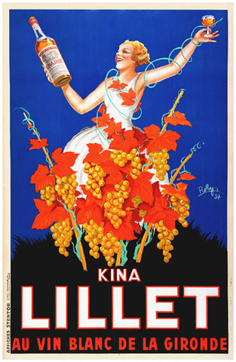 Kina Lillet Original French Wine Advertising Poster