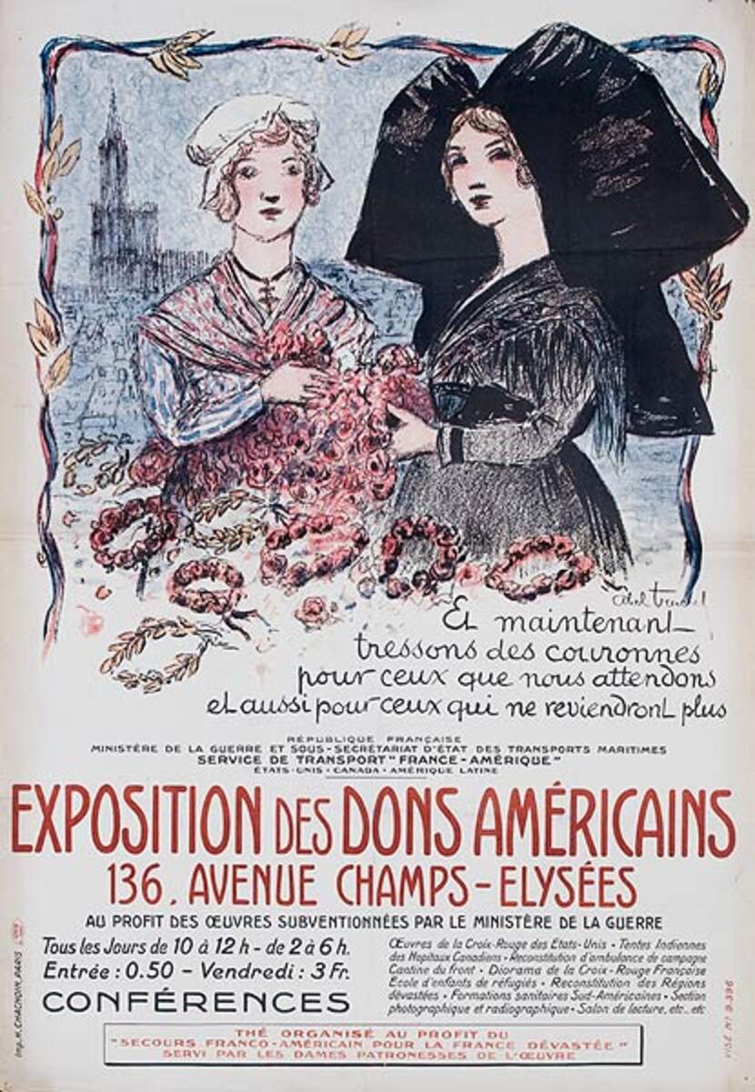 Exposition Des Dons Americains Original French WWI Poster