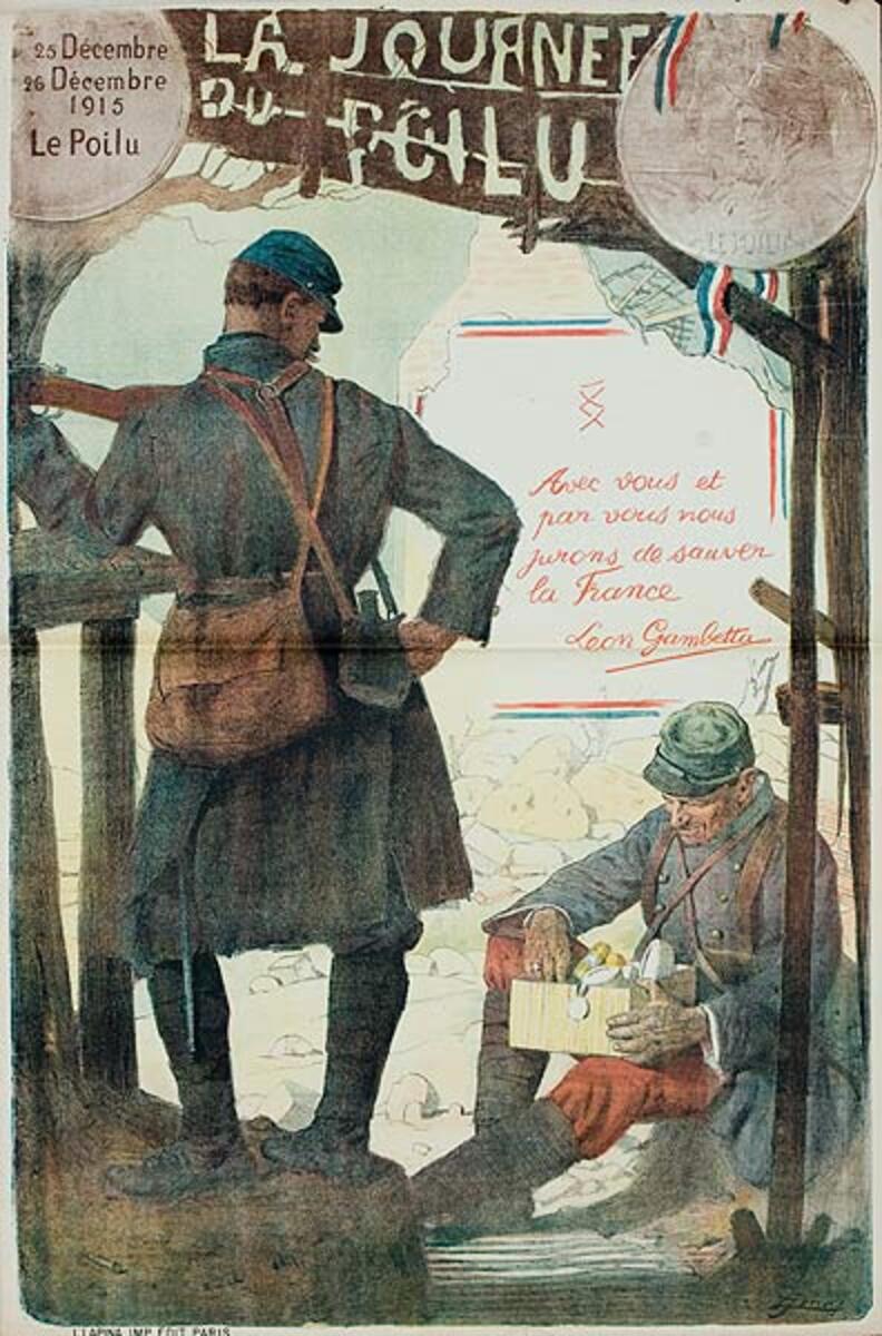  La Journee du Poilu Original French WWI poster