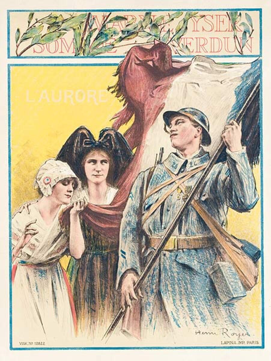 WWI French War Poster Sommes Verdun