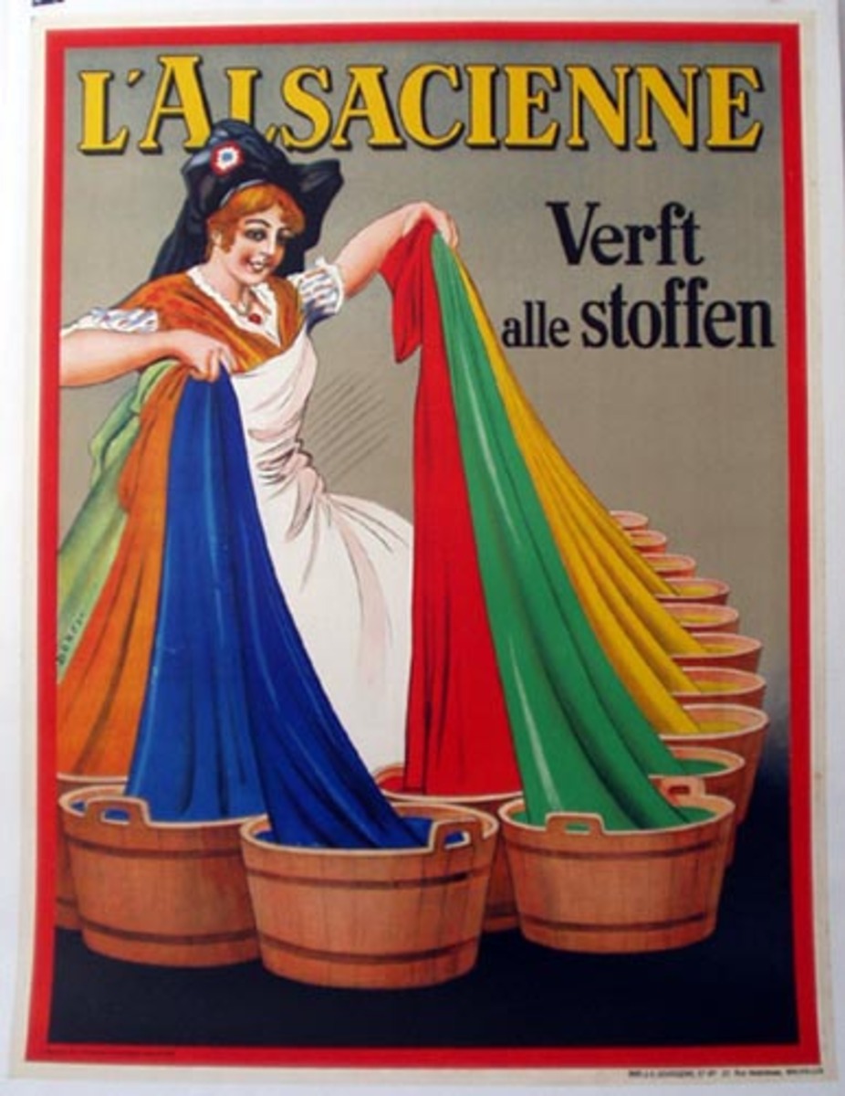 L'Alsacienne Original Advertising Poster 