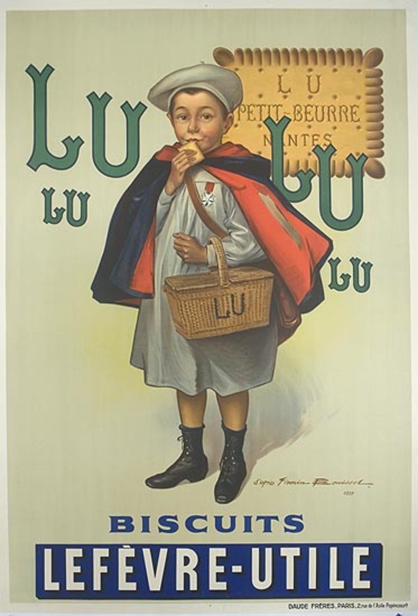 LuLu Bisquit Original Vintage Advertising Poster 
