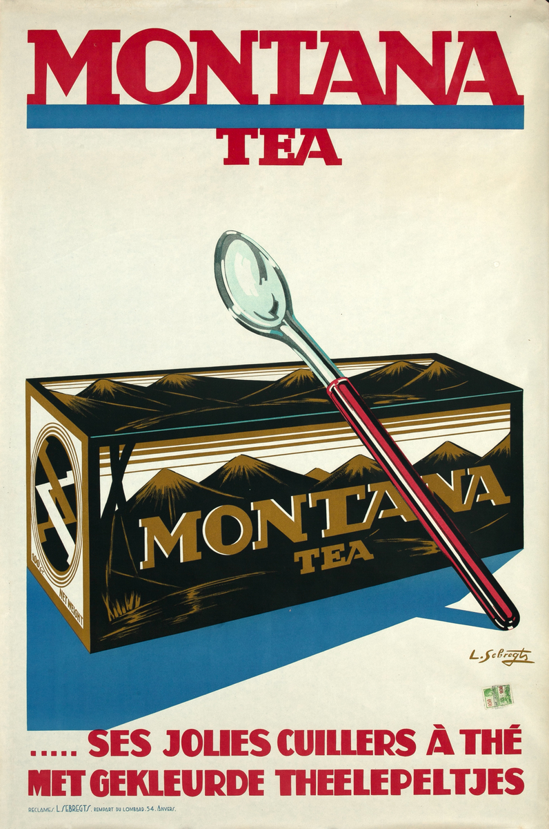 Montana Tea Original Belgian Advertising Poster