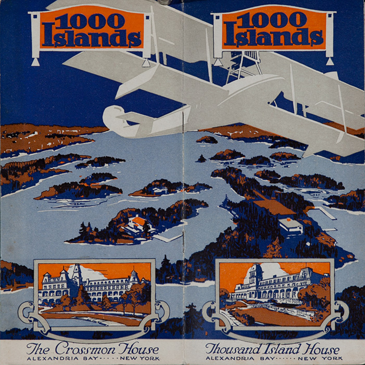 Original 1,000 Islands and the Crossmon House Original Travel Brochure