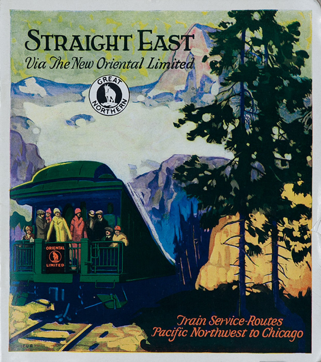Straight Original Great Northern Railway Travel Brochure