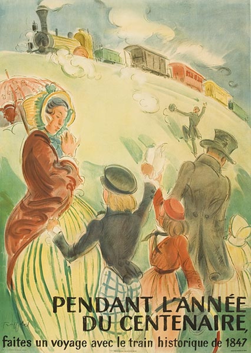 Pendant L'Annee Du Centenaire Original During the Centenary, Take a Trip on the Historic Train