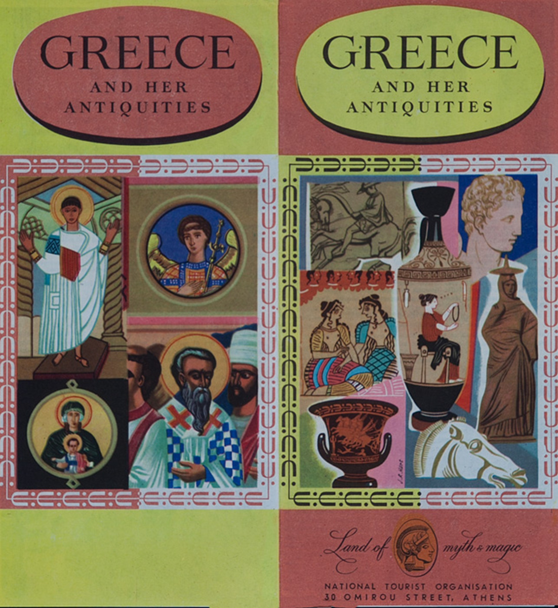 Greece and Her Antiquities Original Travel Brochure