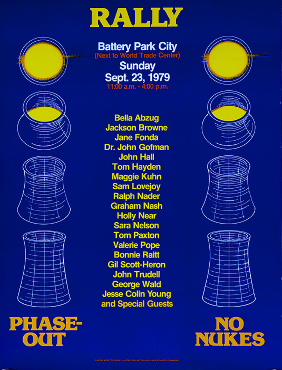 Rally Battery Park City NO NUKES Original American Protest Poster
