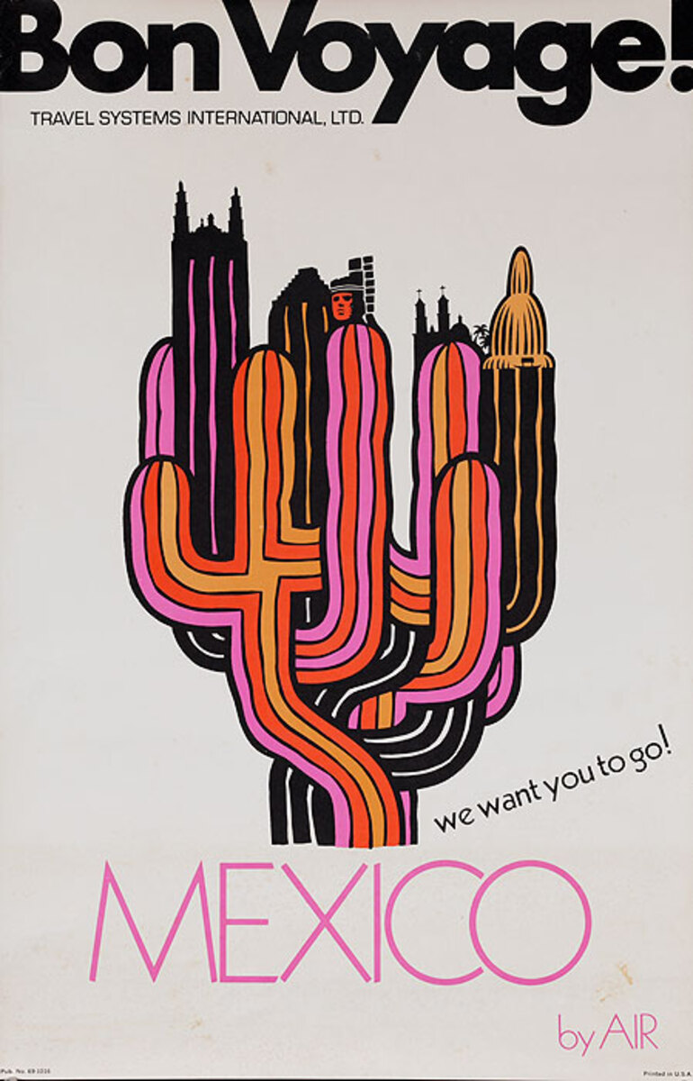 Bon Voyage Travel Original Poster Mexico