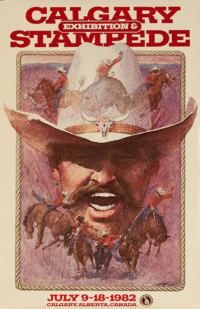 Calgary Alberta Stampede Original Poster 1982