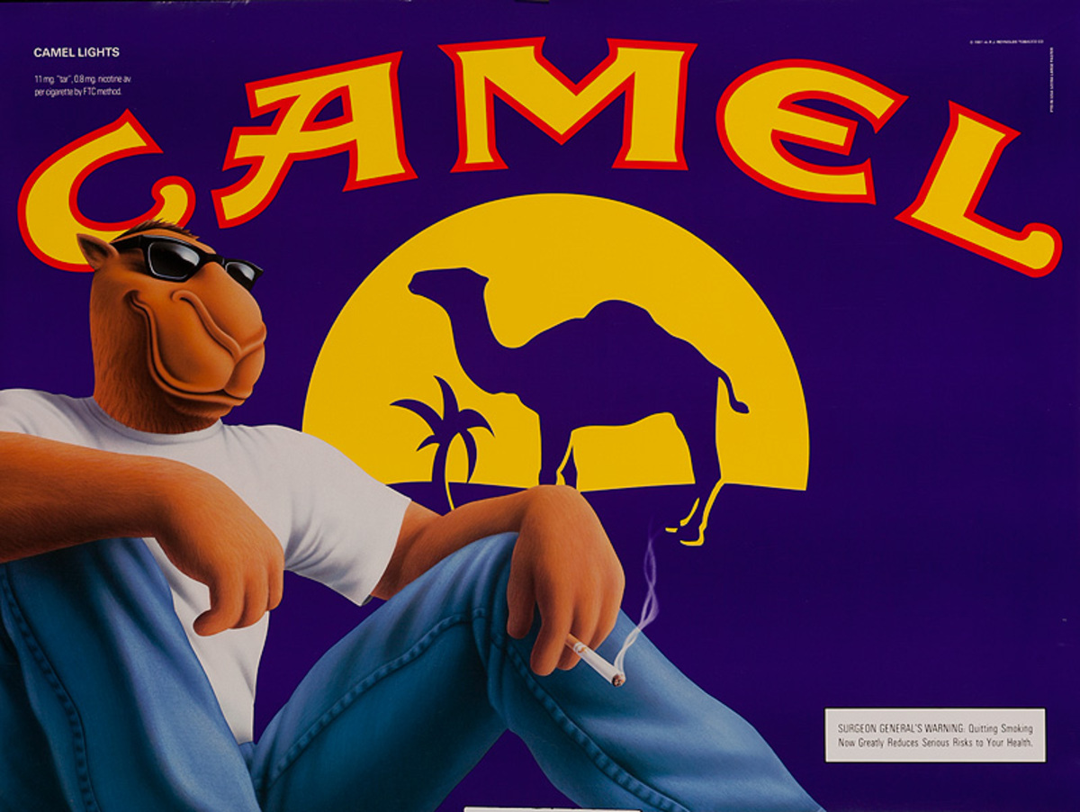 Camel Cigarette Original American Advertising Poster silhouette