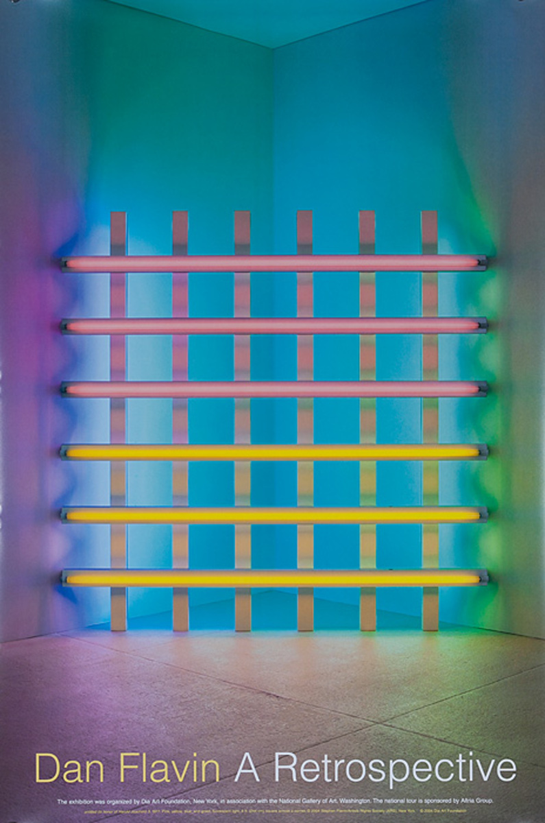 Dan Flavin a Retrospective Original Art Gallery Poster