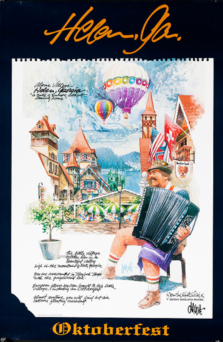 Helena Georgia Oktoberfest Original Travel Poster