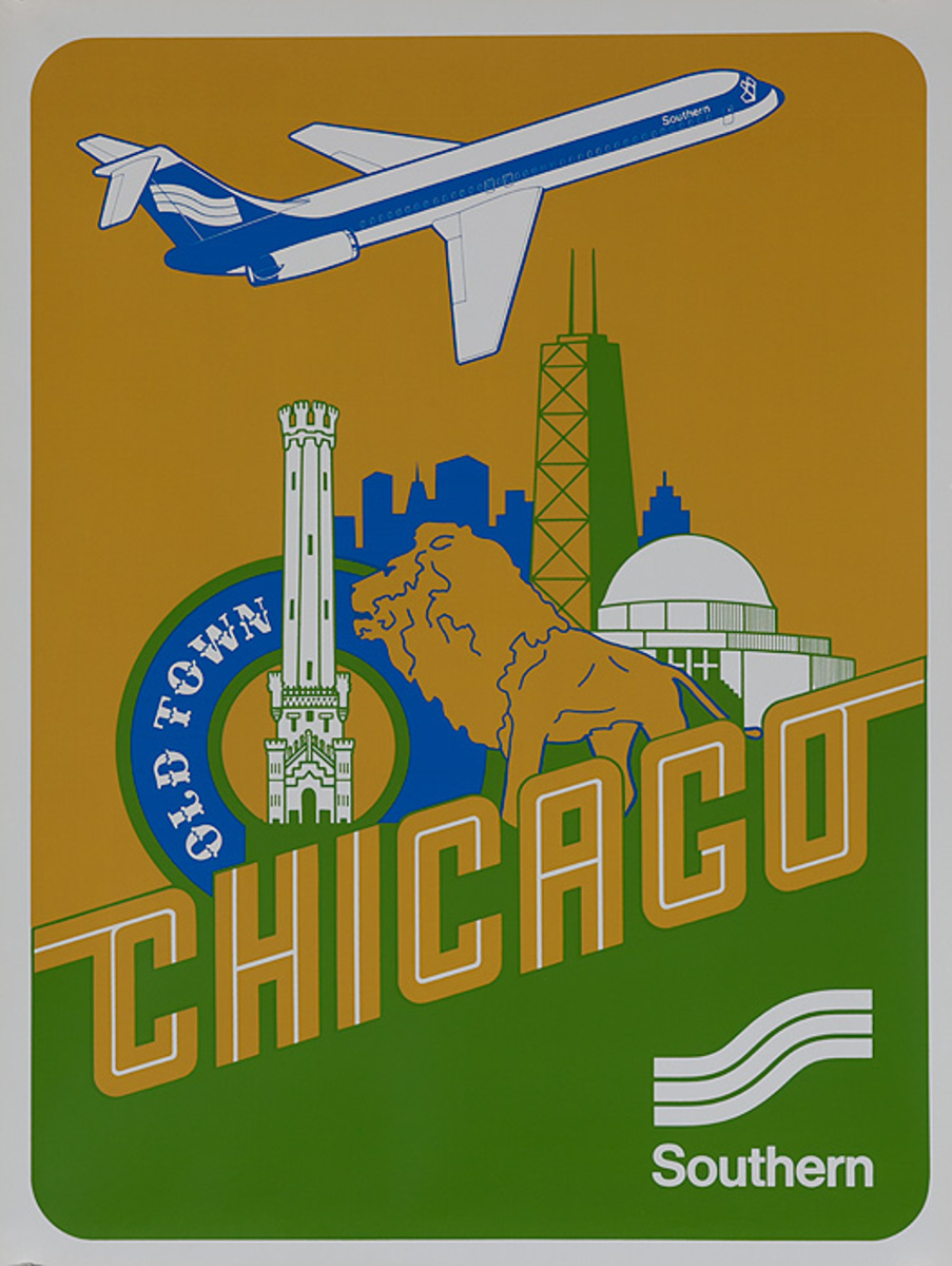 Southern Airways Travel Poster Chicago