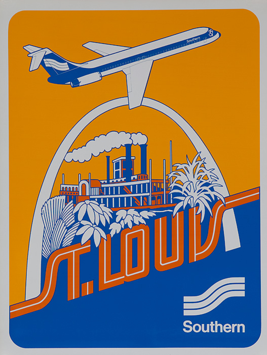 Southern Airways Travel Poster St Louis