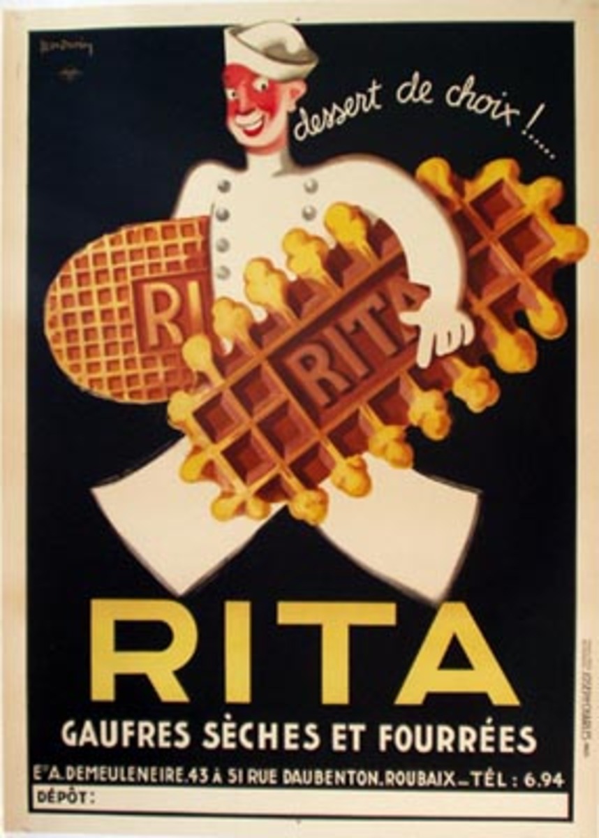 Rita Bisquit Original Vintage Advertising Poster 