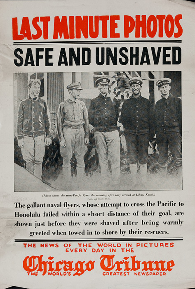 The Chicago Tribune Original Daily Newspaper Advertising Poster Saef and Unshaved