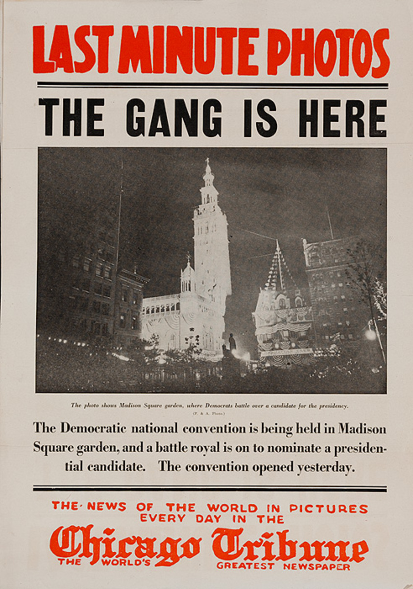 The Chicago Tribune Original Daily Newspaper Advertising Poster The Gang is Here