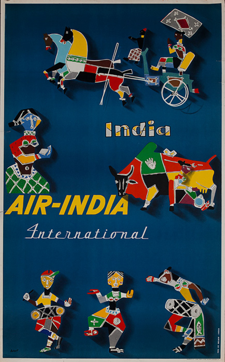 Air India Original Travel Poster India