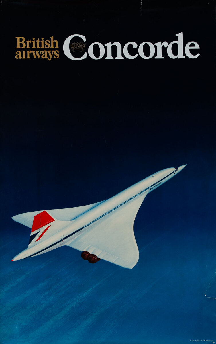 British Airways Concorde Original Travel Poster