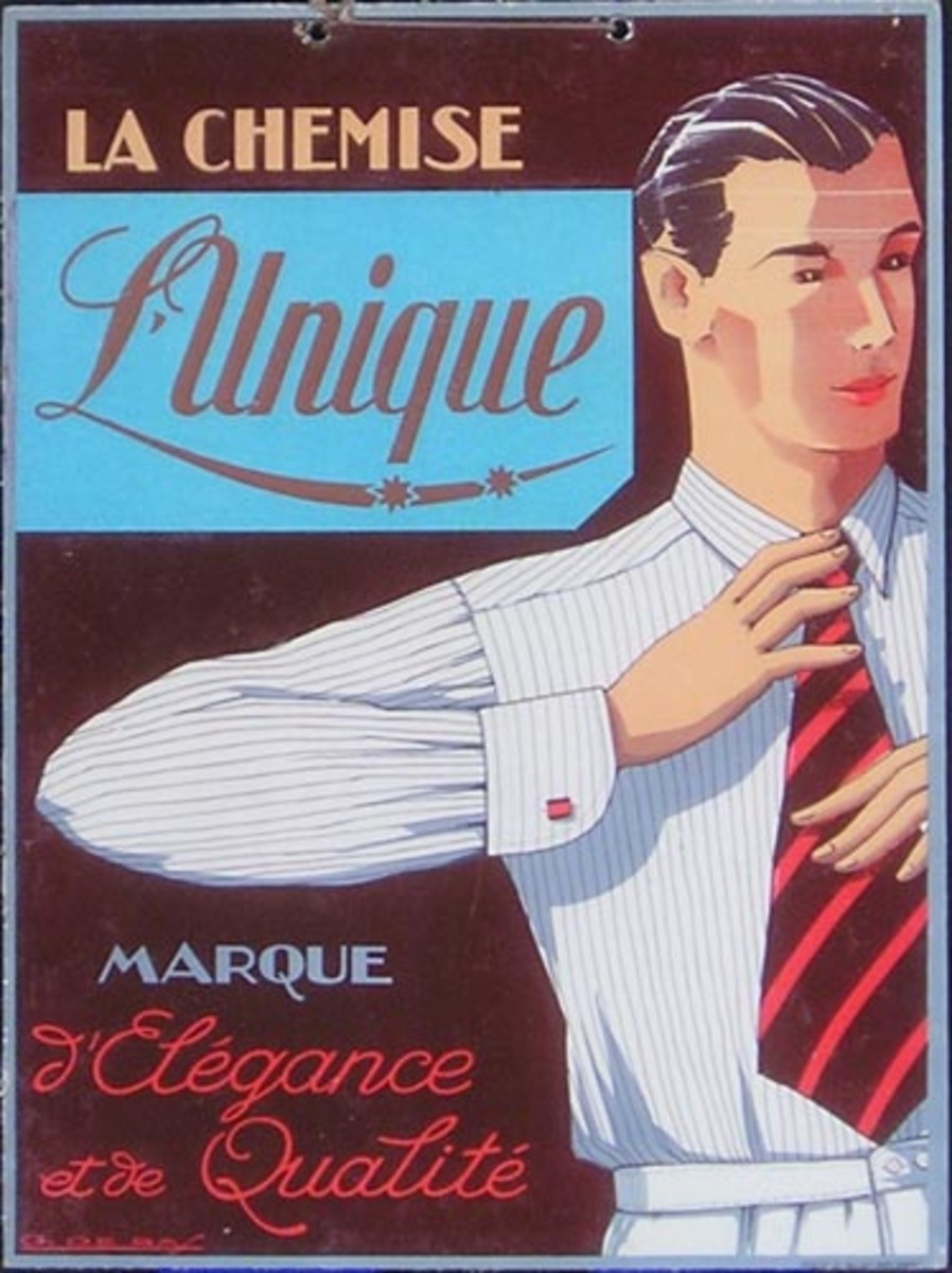 Unique Chemise Original French Advertising Poster