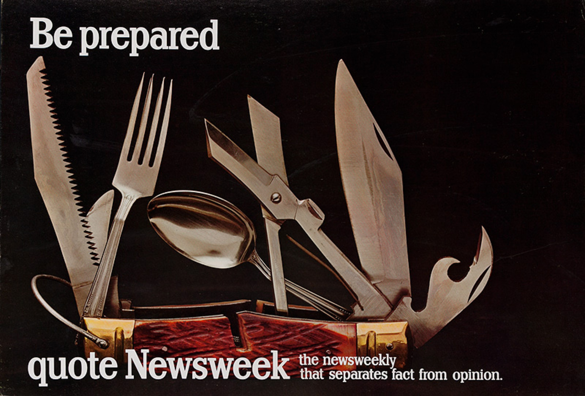 Quote Newsweek Magazine Original American Advertising Poster Be Prepared