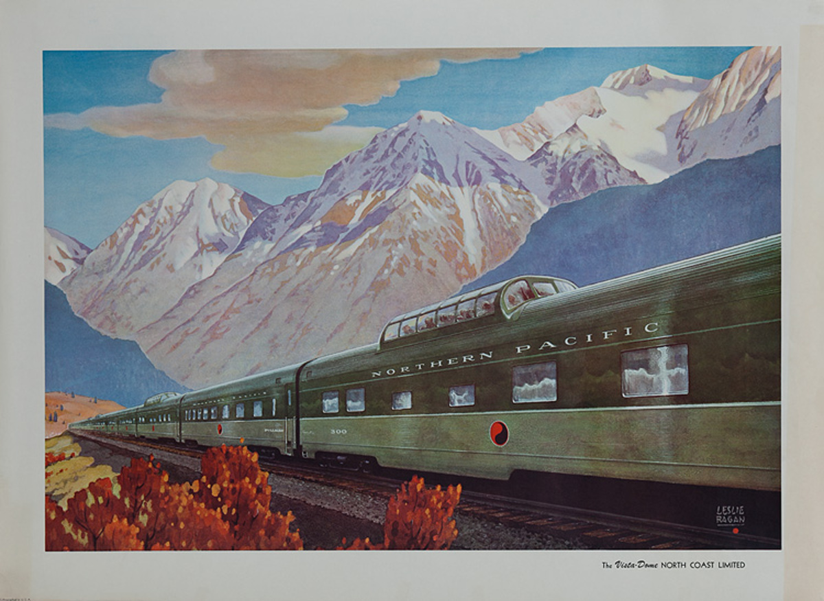 Southern Pacific Vista Dome North Coast Limited Original Rail Travel Poster