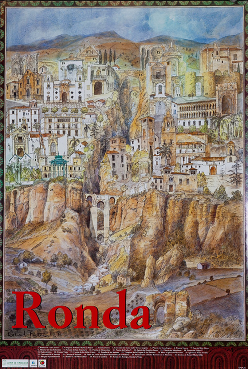 Ronda Spain, Original Spanish Travel Poster