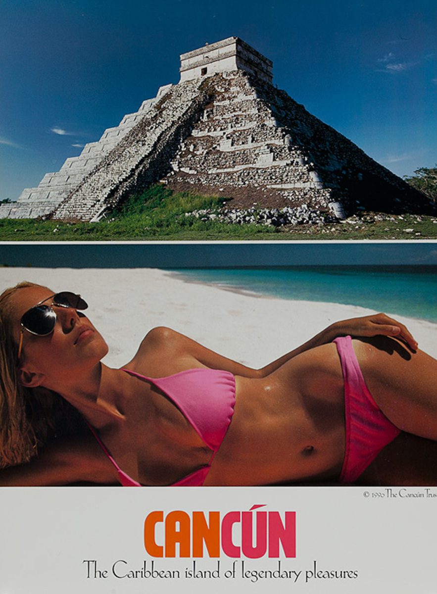 Cancun Mexico Original Travel Poster