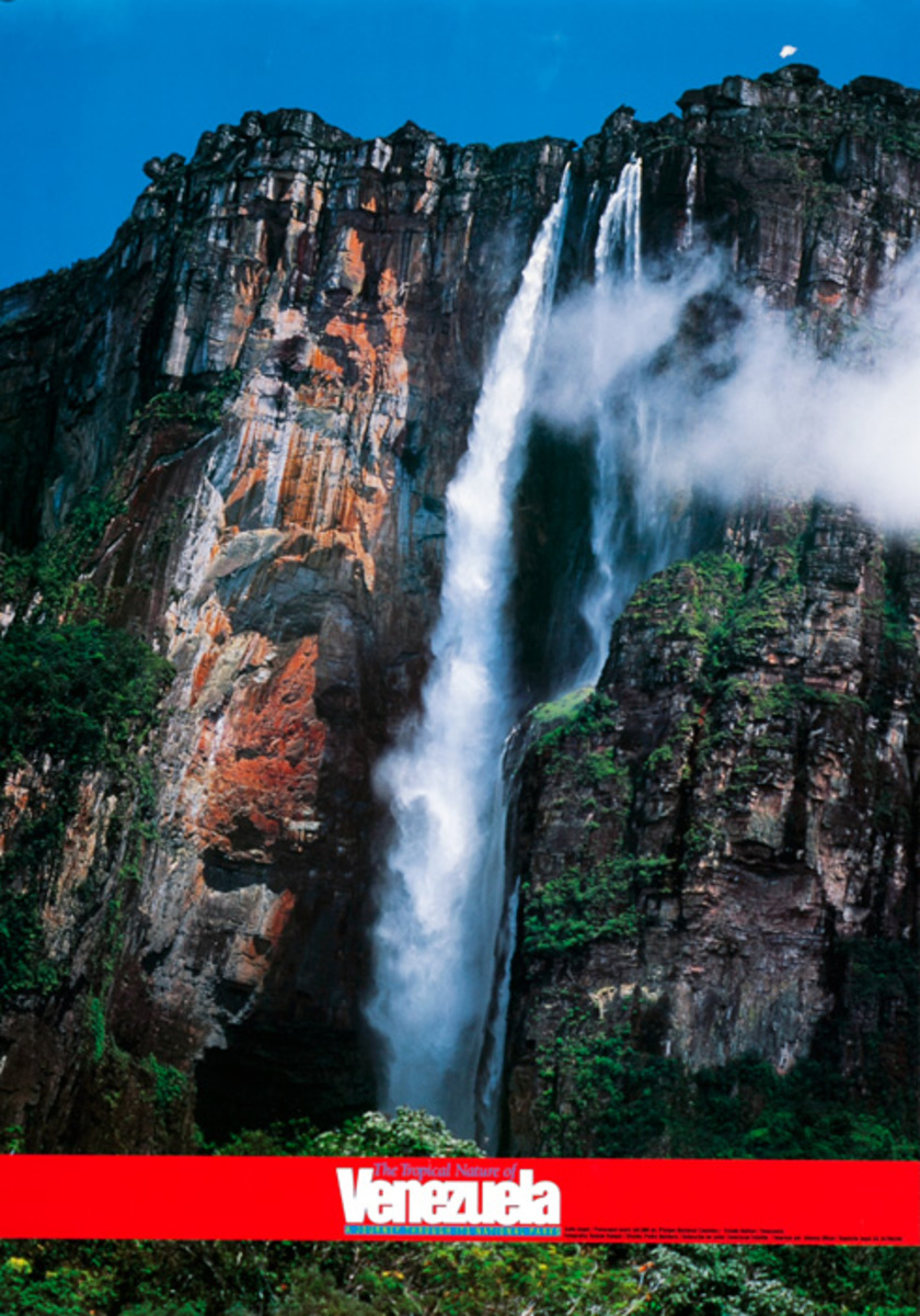 Angel Falls Venezuela Original Travel Poster