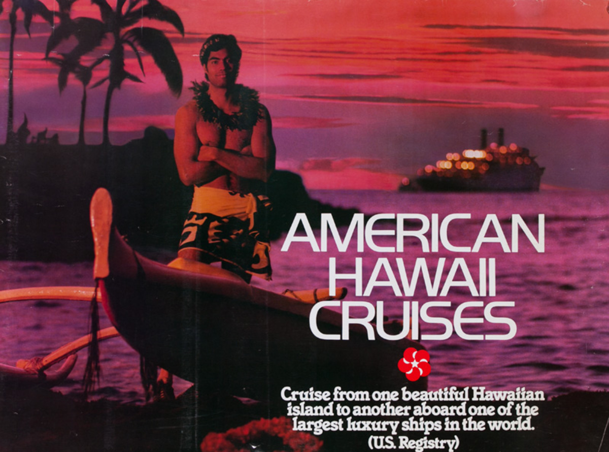American Hawaii Cruises Original Travel Poster