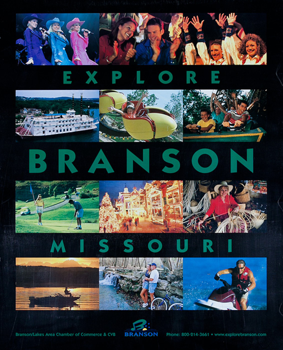 Explore Branson Missouri Original Travel Poster