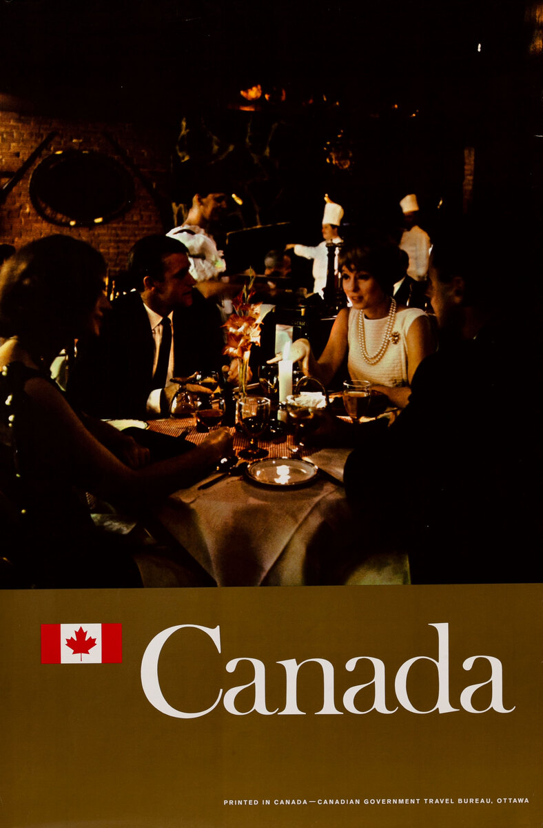 Canada, Original Travel Poster Restaurant Photo