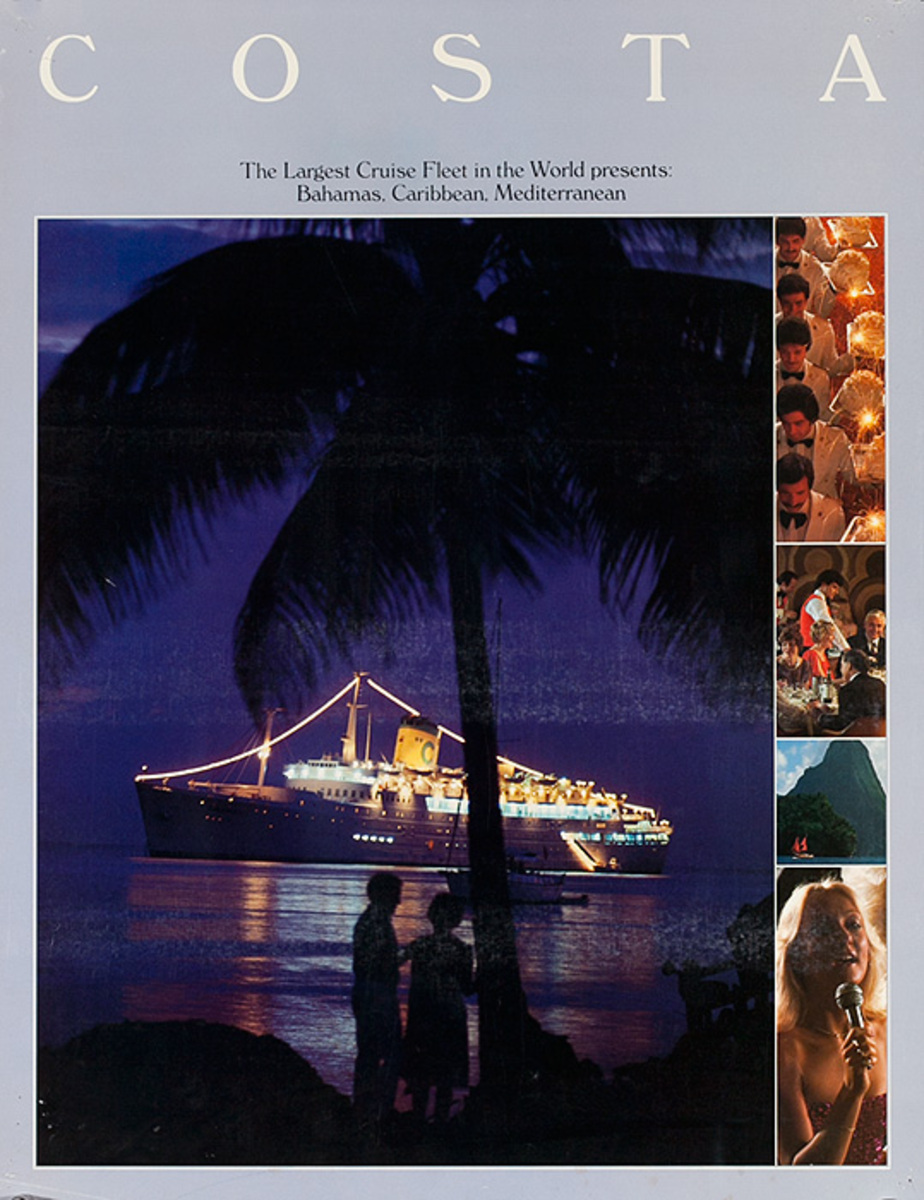 Costa Largest Cruise Fleet in the World Original Travel Poster
