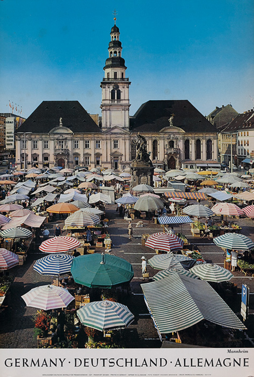 Original German Travel Poster Market Photo
