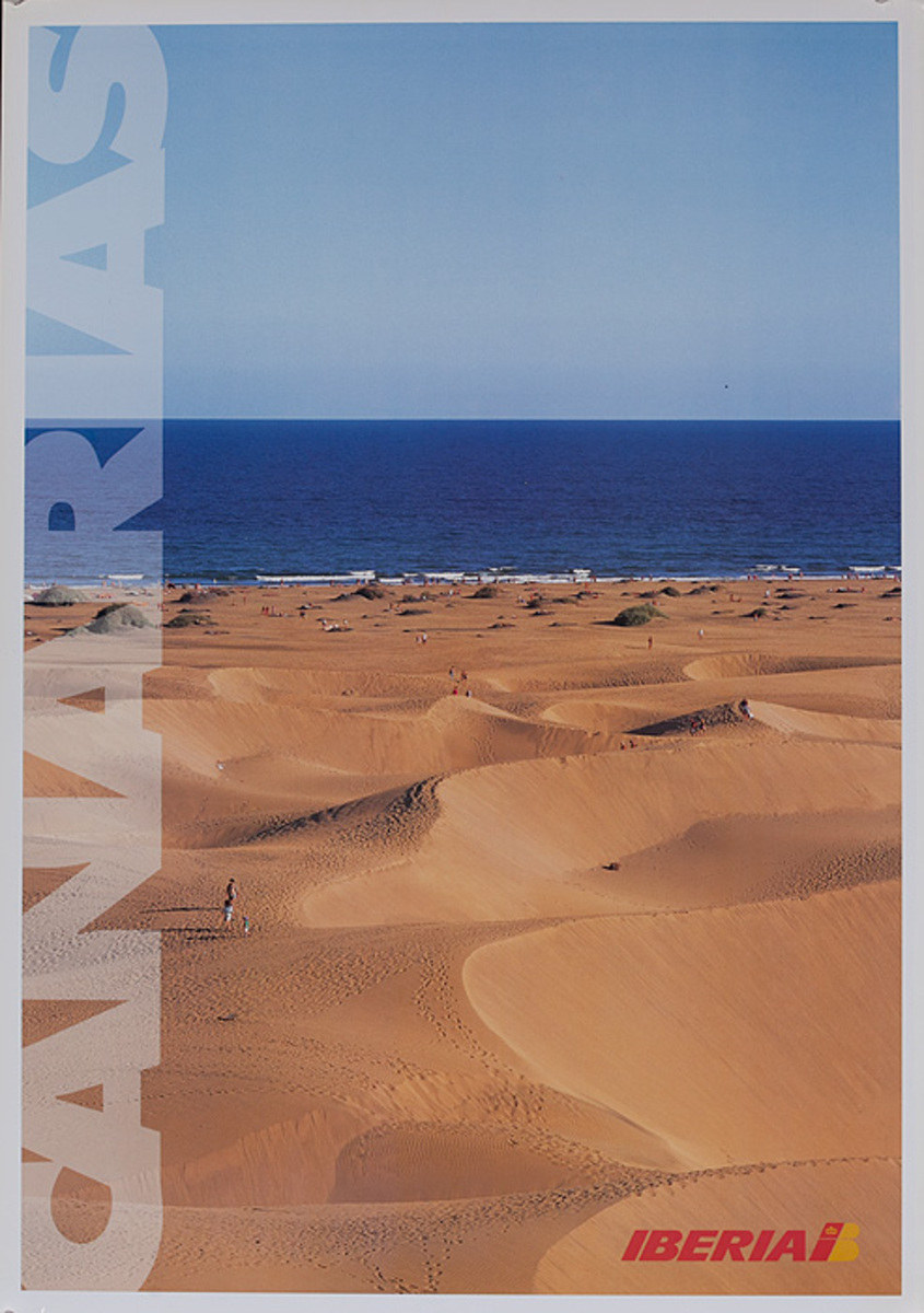 Iberia Airlines Original Travel Poster Canarias Canary Islands