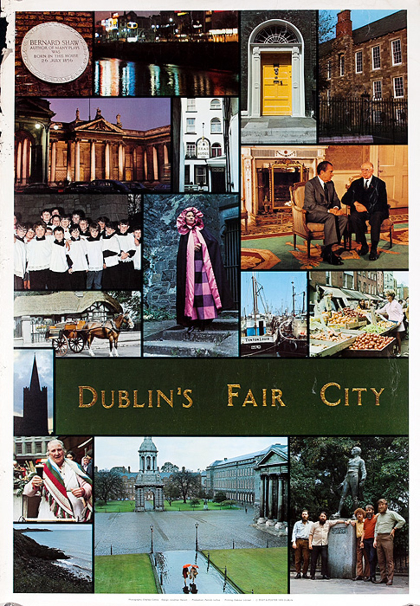 Dublin's Fair City Original Irish Travel Poster