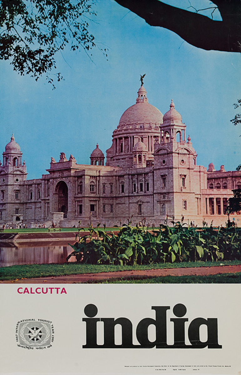 Calcutta India Original Travel Poster 