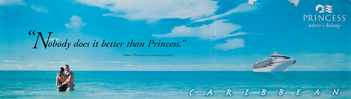 Princess Caribbean Nobody Does it Better.. Original  Cruise Travel Poster