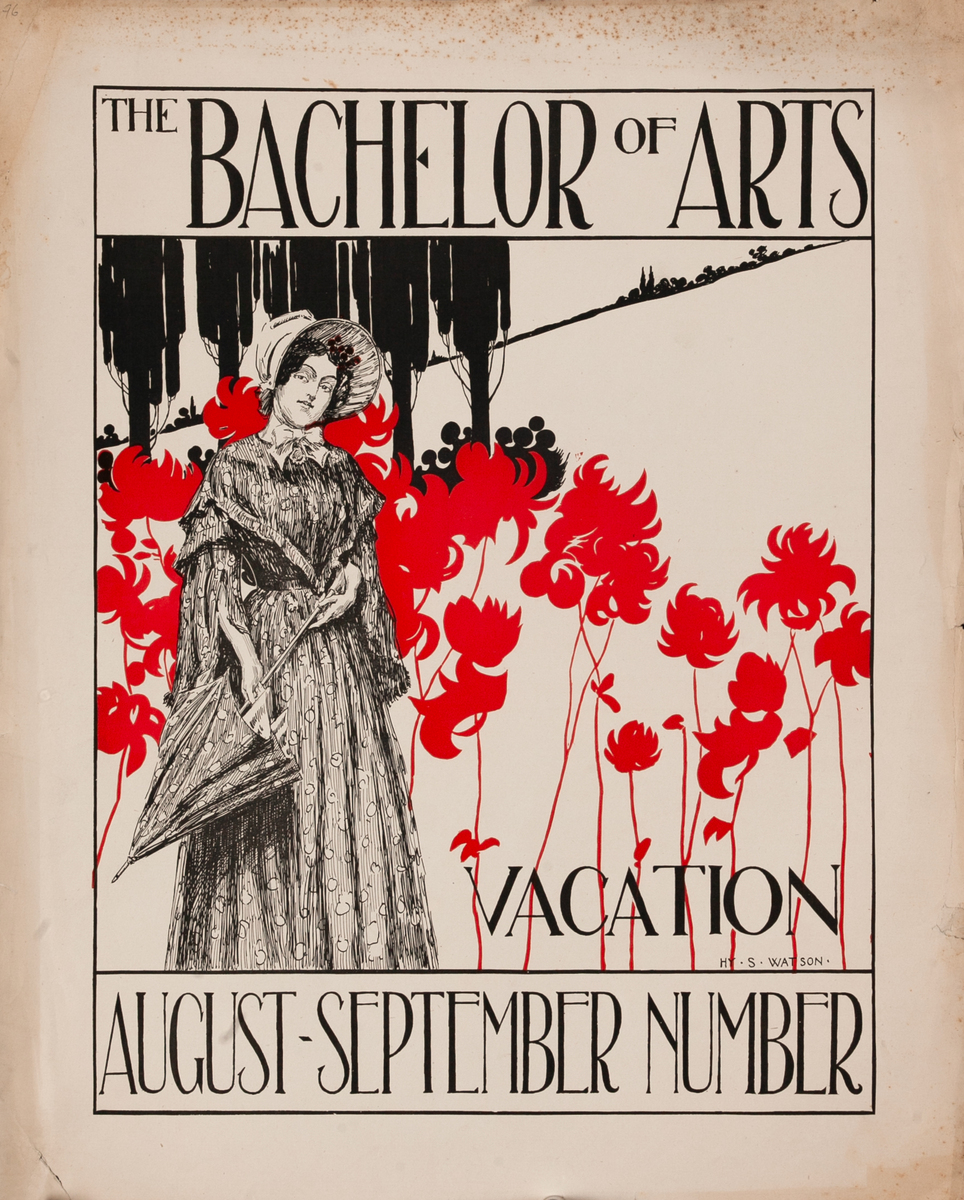 Bachelor of Arts Vacation Number American Literary Poster