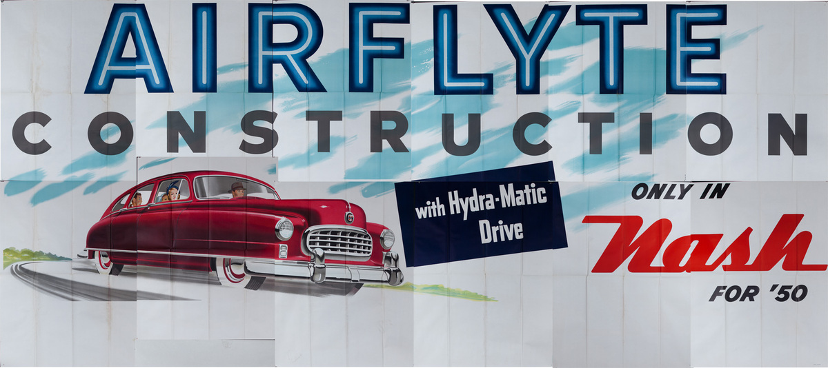Airflyte Construction Only in the Nash for '50 Original Automobile Advertising Poster