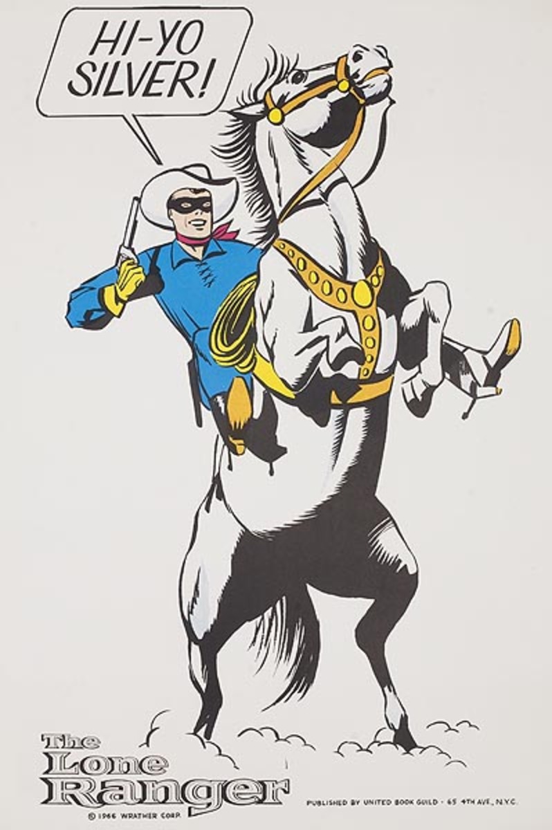 Hi-Yo Silver The Lone Ranger Original TV Show Promotional Poster 