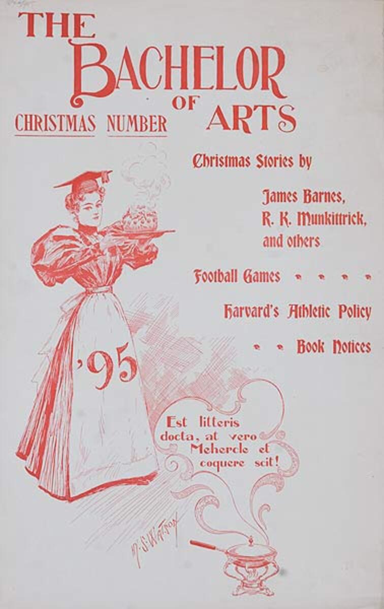 The Bachelor of Arts Christmas Number Original American Literary Poster