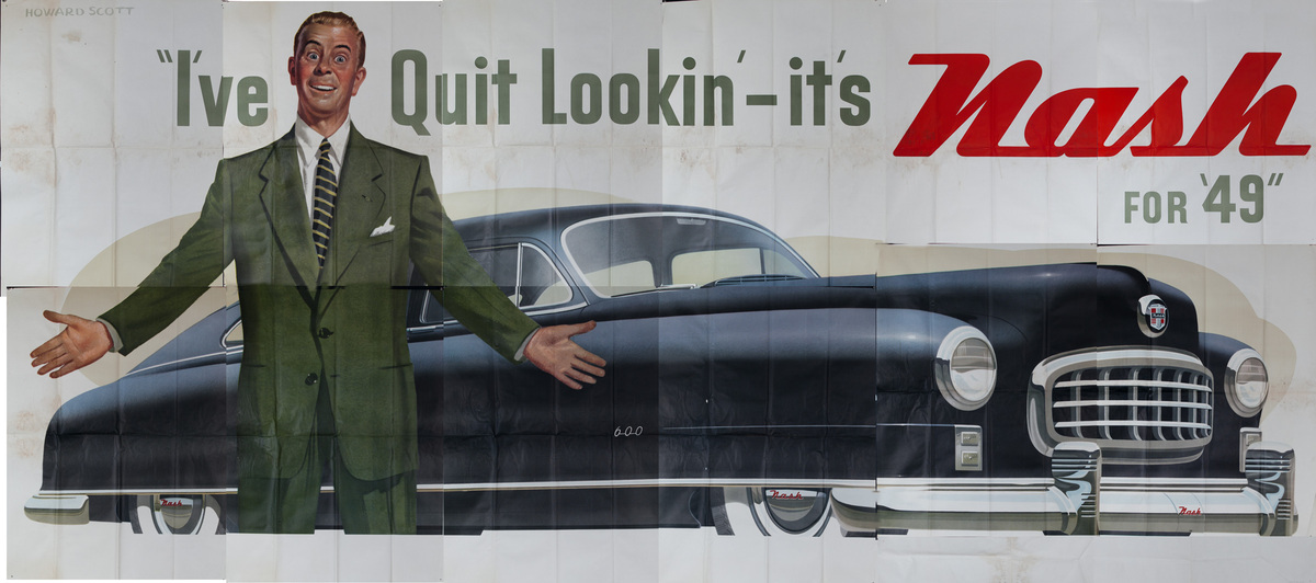 I've Quit Lookin it's Nash for '49 Original Automobile Advertising Poster