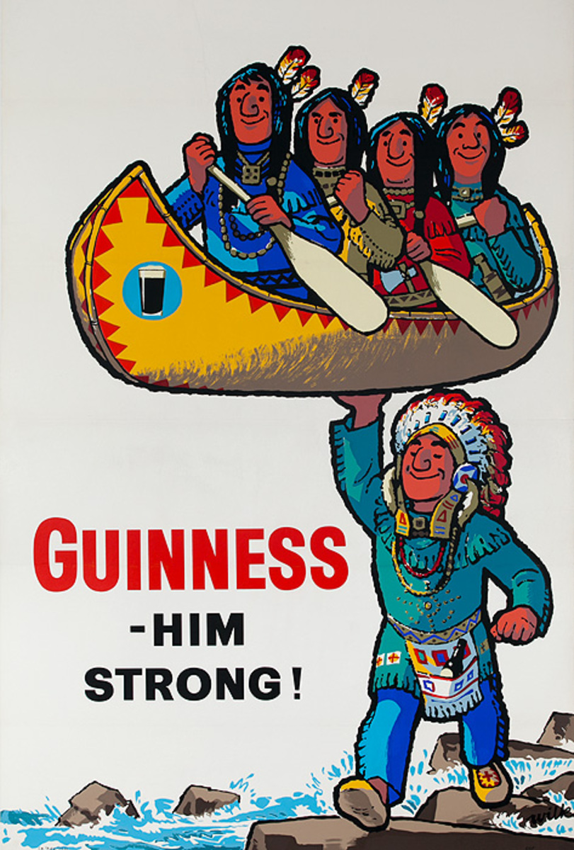 Original Guinness Beer Poster Him Strong