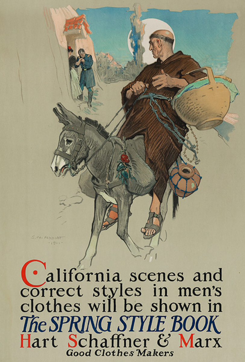 California Scenes The Spring Style Book Hart Schaffner & Marx Original American Advertising Poster