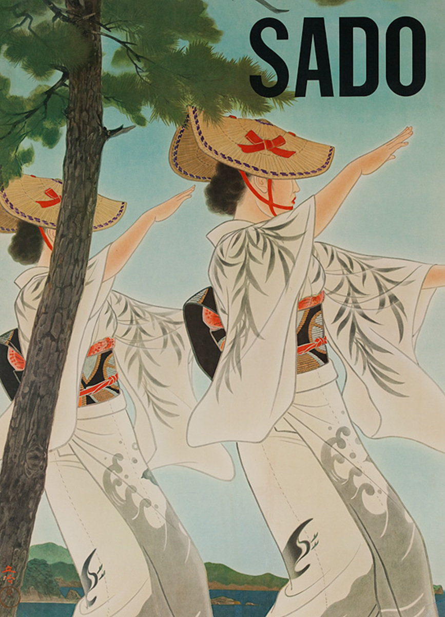 Sado Japan Original Travel Poster