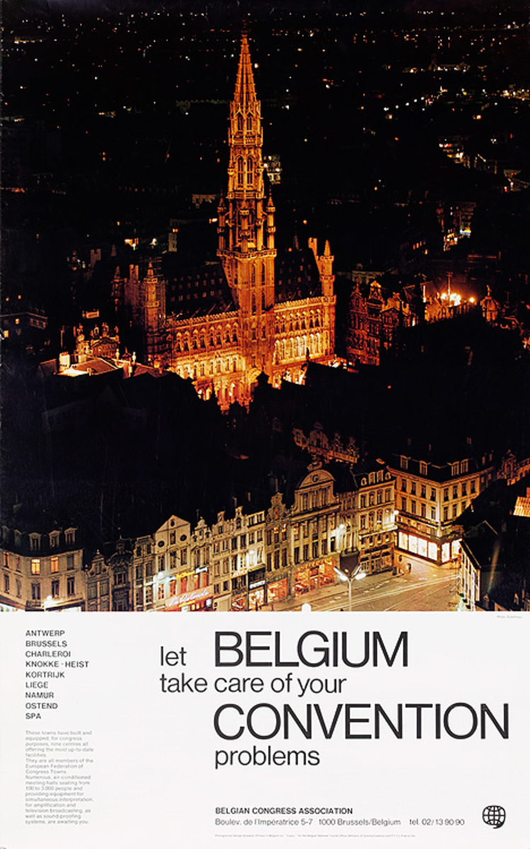 let Belgium take care of your Convention Original Travel Poster