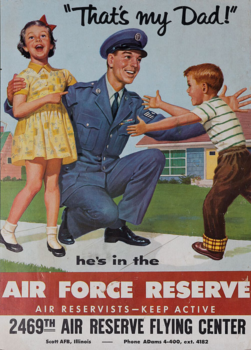 That's My Dad Original Korean War Era Air Force Reserve Poster